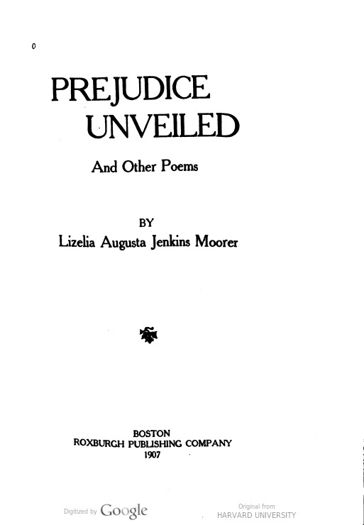Title page of "Prejudice Unveiled."
