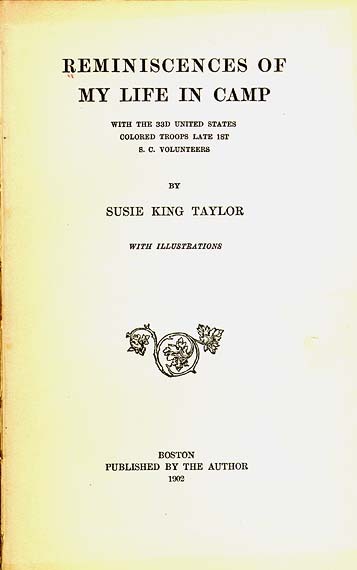 Title page of "Reminiscences of My Life in Camp."
