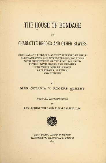 Title page of "The House of Bondage."