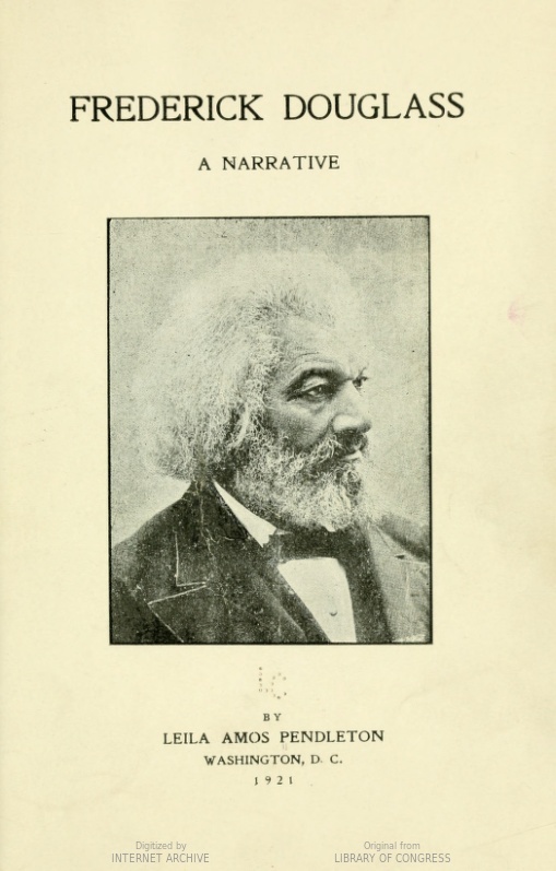 Book cover of Frederick Douglass: A Narrative. Includes a large picture of Frederick Douglass.
