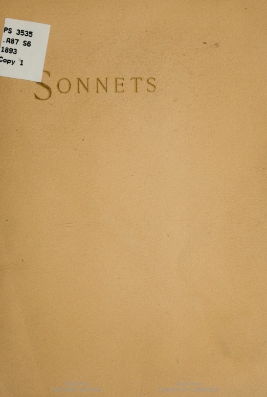 Book cover of "Sonnets". 