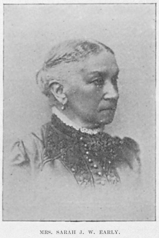 Head and shoulders portrait of Sarah J. W. Early, facing right.