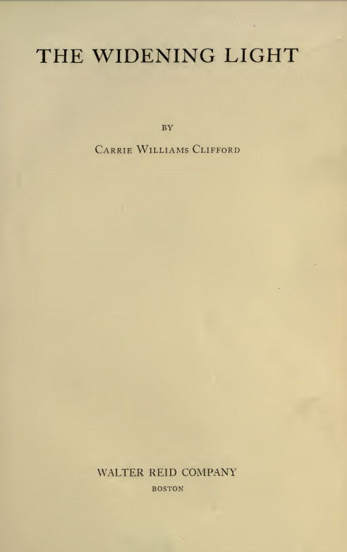 Book cover of "The Widening Light."