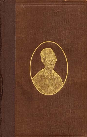 Book cover of "Narrative of Sojourner Truth" with a portrait of Sojourner Truth in the center. 