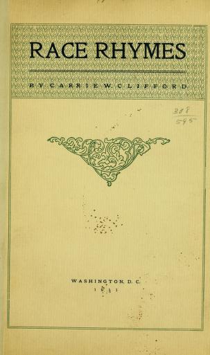 Book cover of "Race Rhymes."