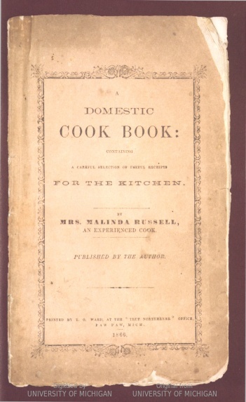 Book cover of "A Domestic Cook Book".