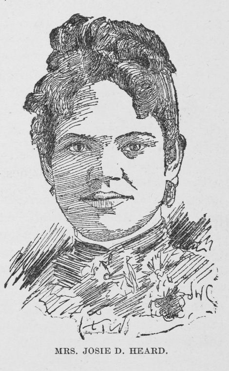 Head and neck illustration of Josephine D. Henderson Heard facing front.