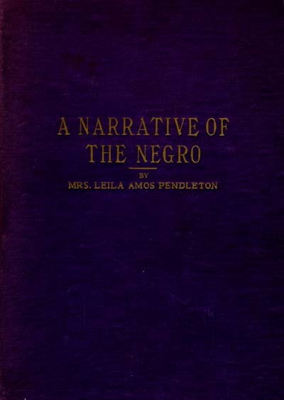 Book cover of A Narrative of the Negro.