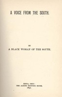 Title page of "A Voice from the South."