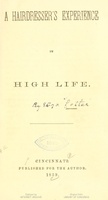 Title page of A Hairdresser's Experience in High Life