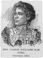 Head and shoulders illustration of Carrie W. Clifford looking left.