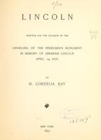 Title page of "Lincoln".