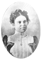 Head and shoulders photo of Josephine D. Henderson Heard, looking right. 