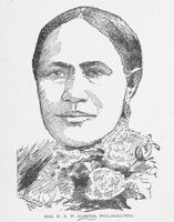 Head and neck portrait of Frances Ellen Watkins Harper, facing left.