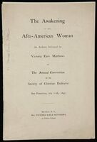 Cover page of "The Awakening of the Afro-American Woman."