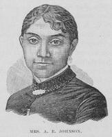 Head and shoulders illustration of A. E. Johnson looking front.