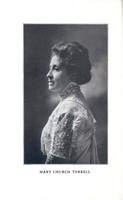 1/2 body photo of Mary Church Terrell turned to the left. 