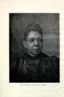 Head and shoulders photo of Fanny Jackson Coppin looking right. 