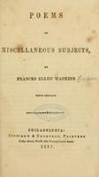Title page of "Poems on Miscellaneous Subjects."