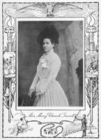 3/4 body photo of Mary Church Terrell standing and facing left. 