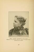 Head and shoulders portrait of Fannie Barrier Williams with her head turned left.