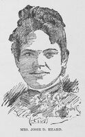 Head and neck illustration of Josephine D. Henderson Heard facing front.
