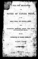 Title page of "A Plea for Emigration, or, Notes of Canada West."