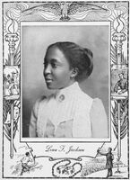 Head and shoulders photo of Lena Terrell Jackson looking left.
