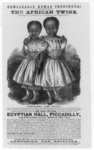 Advertisement with an illustration of the sisters standing in the center. 