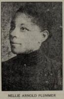Head and neck photo of Nellie Arnold Plummer looking left.