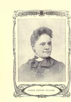 Head and shoulders portrait of Fannie Barrier Williams looking right.