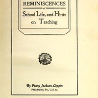 Title page of "Reminiscences of School Life, and Hints on Teaching."