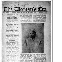Front page of "The Woman's Era", Vol. 1, No. 1.