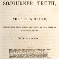 Title page of "Narrative of Sojourner Truth."