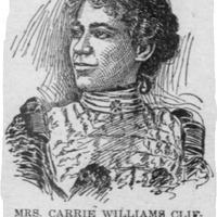 Head and shoulders illustration of Carrie W. Clifford looking left.