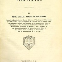 Title page for A Narrative of the Negro, which includes an image of an open book.