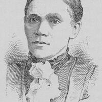 Head and neck illustration of Mary E. Lee facing front.