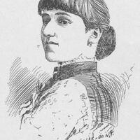 Head and shoulders illustration of Victoria Earle Matthews facing left.