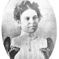 Head and shoulders photo of Josephine D. Henderson Heard, looking right. 