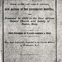 Title page of "Meditations from the Pen of Mrs. Maria W. Stewart."