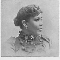 Head and shoulders portrait of Rosa D. Bowser, facing right. 