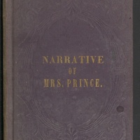 Book cover of "A Narrative of the Life and Travels of Mrs. Nancy Prince". 