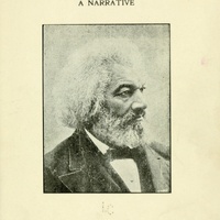 Book cover of Frederick Douglass: A Narrative. Includes a large picture of Frederick Douglass.