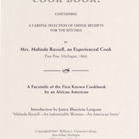 Title page of "A Domestic Cook Book". 