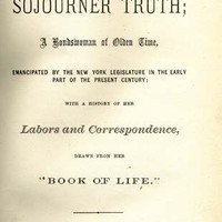 Title page of "Narrative of Sojourner Truth."