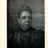 Head and shoulders photo of Fanny Jackson Coppin looking right. 