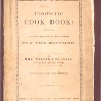Book cover of "A Domestic Cook Book".