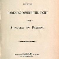 Title page of "From the Darkness Cometh the Light."