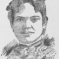 Head and neck illustration of Josephine D. Henderson Heard facing front.