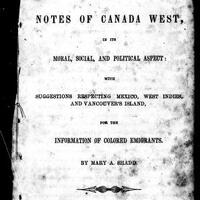 Title page of "A Plea for Emigration, or, Notes of Canada West."
